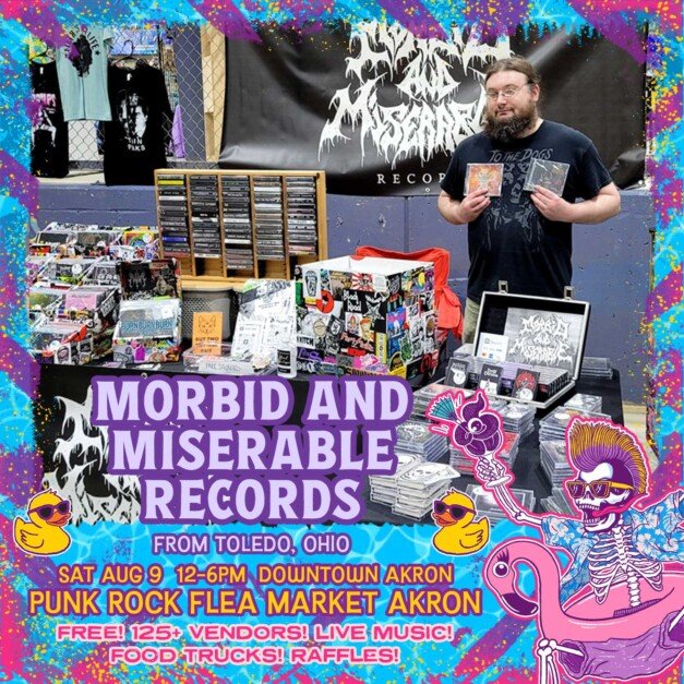 Punk Rock Flea Market Akron. Free! 125+ vendors! Live music! Food trucks! Raffles!