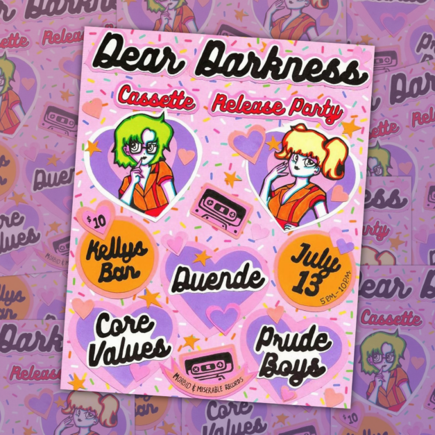 Dear Darkness Cassette Release Party flyer